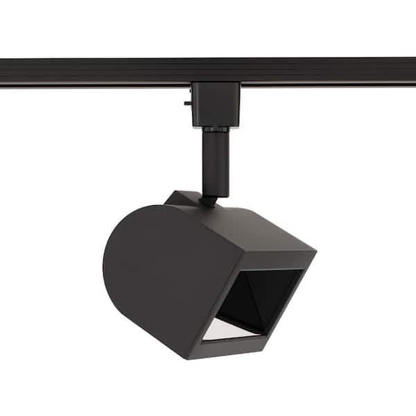 Ocularc 3020-Watt Black Integrated LED 5CCT Fixed Track Hardwired Track Lighting Round Back Head J Track Head