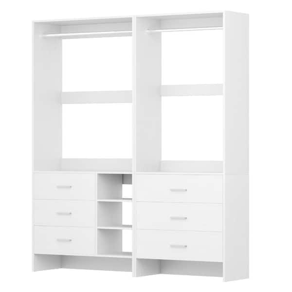 Y2K HILLDA シルキー スワン ブラウス ホワイト Aheaplus Closet System with 6 Drawers wood Walk-in Closet or Small