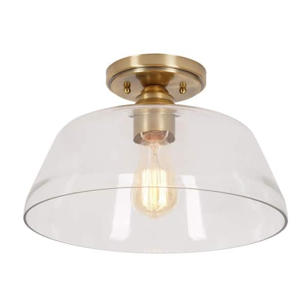 Cresswell 12.5 in. Vintage-Inspired Semi-Flush Mount Ceiling Light