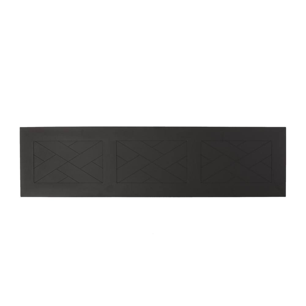 Antique Black Aluminum Outdoor Bench with X-Shaped Legs