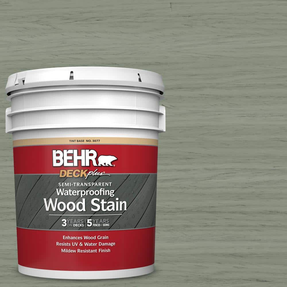 5 gal. #ST-143 Harbor Gray Semi-Transparent Waterproofing Exterior Wood Sta