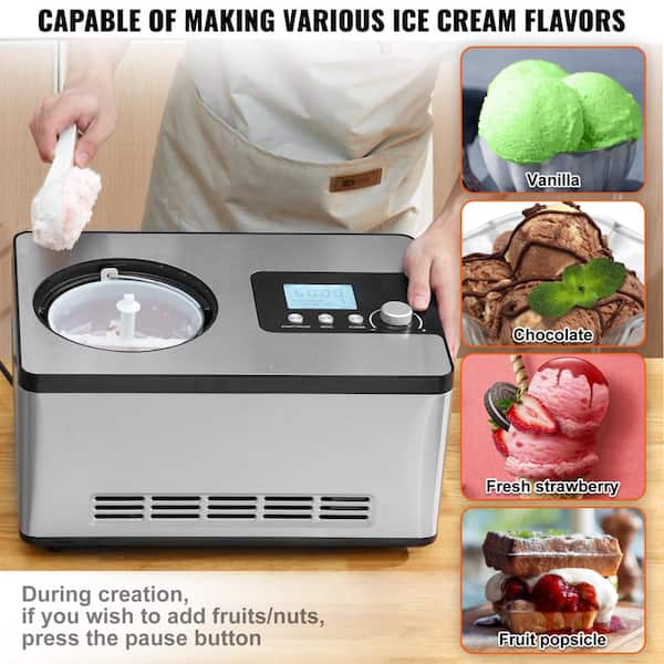 VEVOR Automatic Ice Cream Maker Built-in Compressor, 2 qt VEVOR Automatic Ice Cream Maker Built-in Compressor, 2 qt