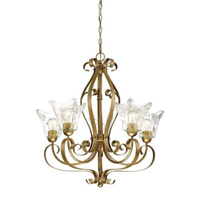 Chatsworth Collection 3-light Vintage Gold Vanity Light With Clear 