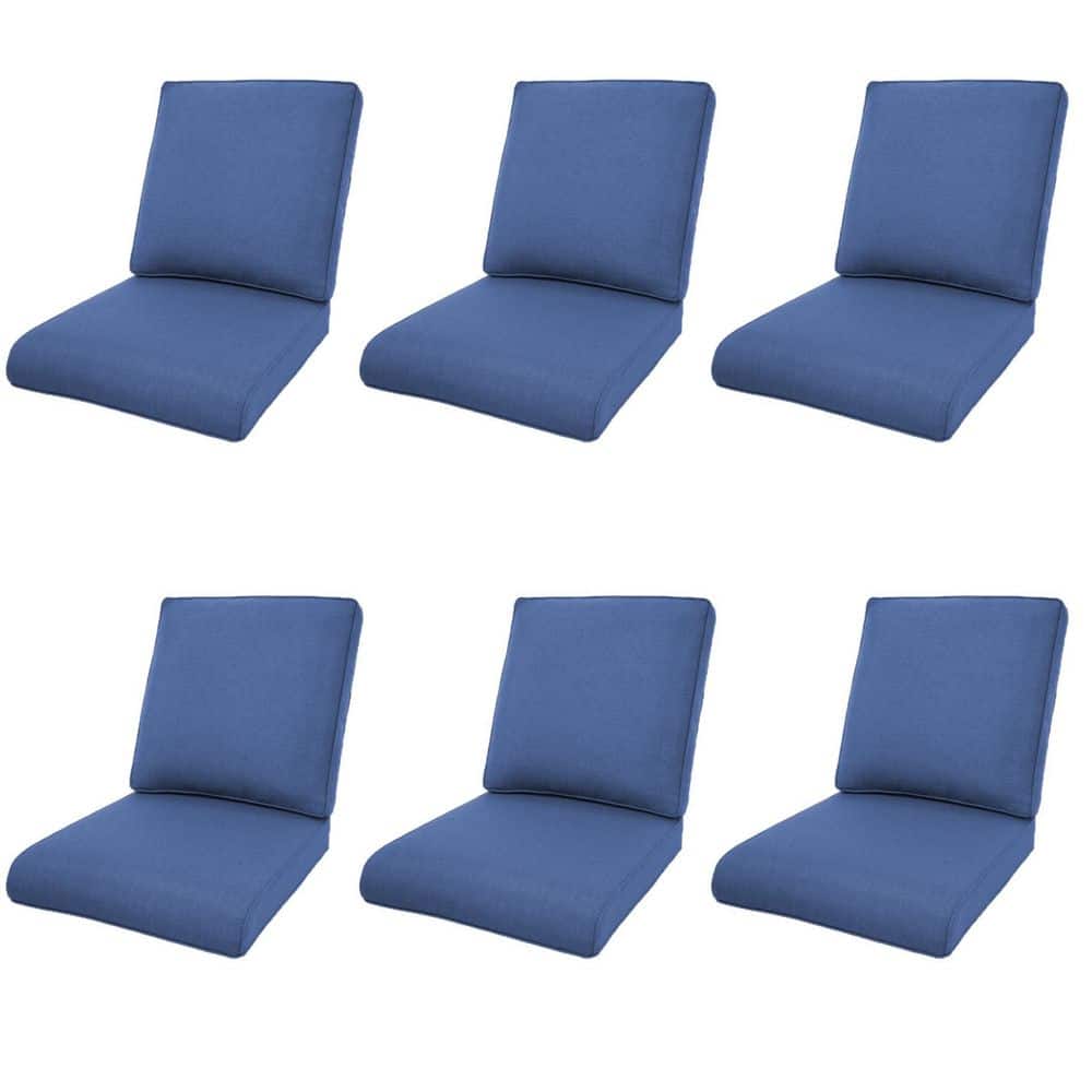 22 in. x 25 in. 12-Piece Deep Seating Outdoor Lounge Chair Replacement Cushion and Back Pillow in Blue price history on PriceWatchPro