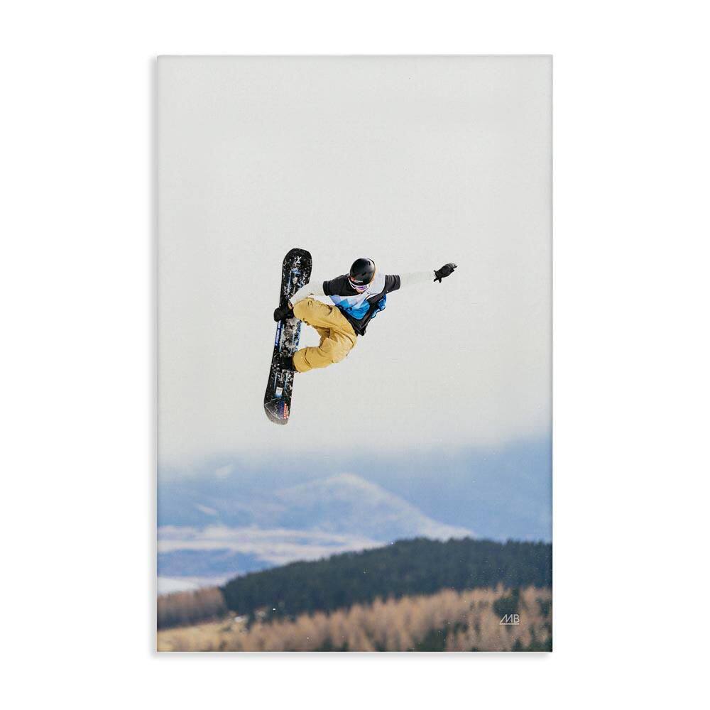 Catching Air Snowboarder by Max Blakesberg Studios Unframed Sports Graphic Art Print 36 in. x 24 in. price history on PriceWatchPro