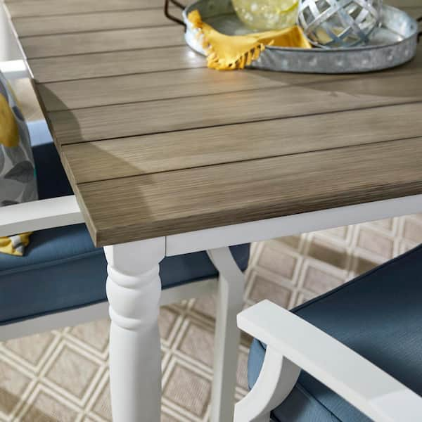 hampton bay farmhouse wood outdoor dining table