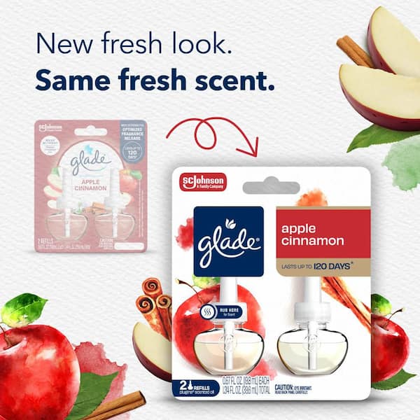 3.35 fl. oz. Apple Cinnamon Scented Oil Plug-In Air Freshener Refill (5-Count)
