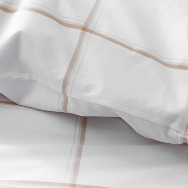 Window Pane Plaid Yarn-Dyed Cotton Percale Duvet Cover