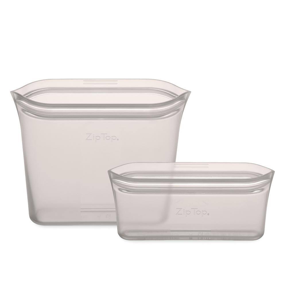 Gray BPA-Free Silicone Reusable Food Storage Container Set