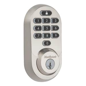 HALO Satin Nickel Keypad WiFi Electronic Single-Cylinder Smart Lock Deadbolt featuring SmartKey Security