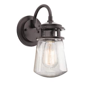 Lyndon 1-Light Architectural Bronze Outdoor Hardwired Barn Sconce with No Bulbs Included (1-Pack)