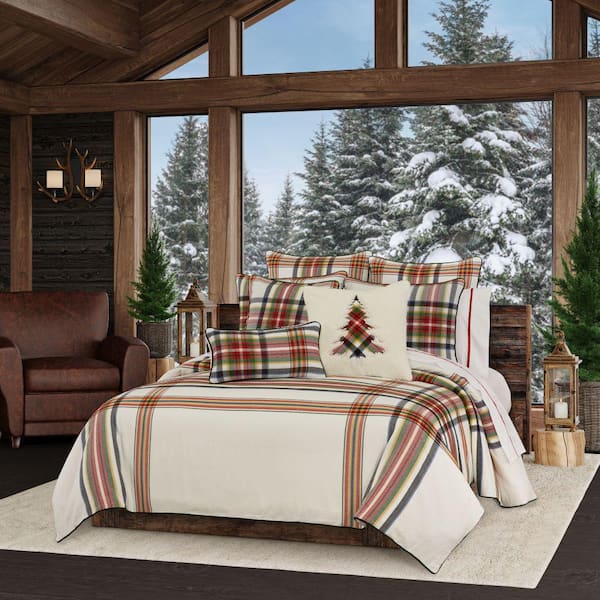 Christine 3-Piece Red Cotton Full/Queen Duvet Cover Set