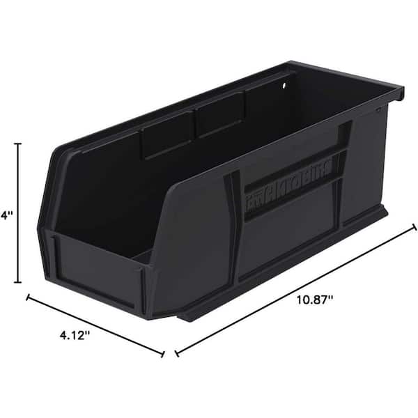 Akro-Mils Plastic Stackable Storage Bins/ Totes, 11 in. x 4 in. x