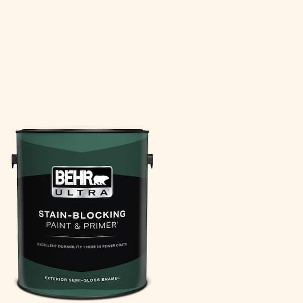 BEHR ULTRA 1 gal. #PWN-21 Fragrant Jasmine Semi-Gloss Enamel Exterior Paint & Primer