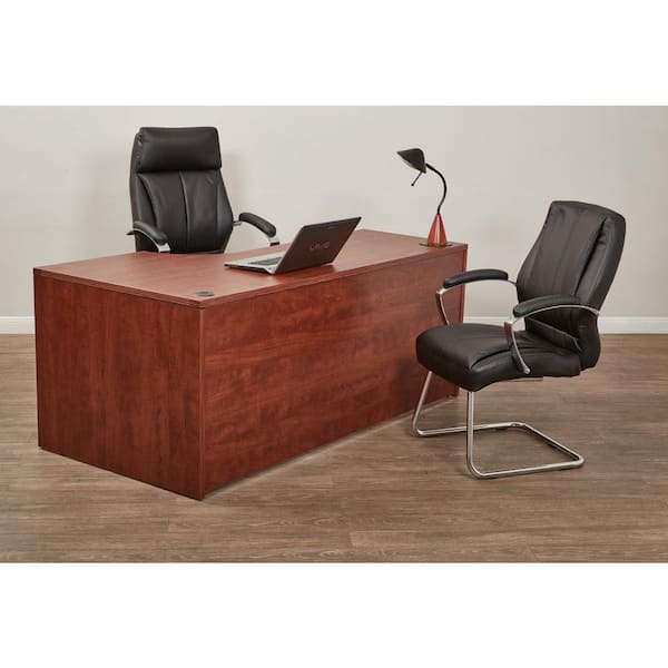 Office Star Products Black Bonded Leather Visitor Office Chair