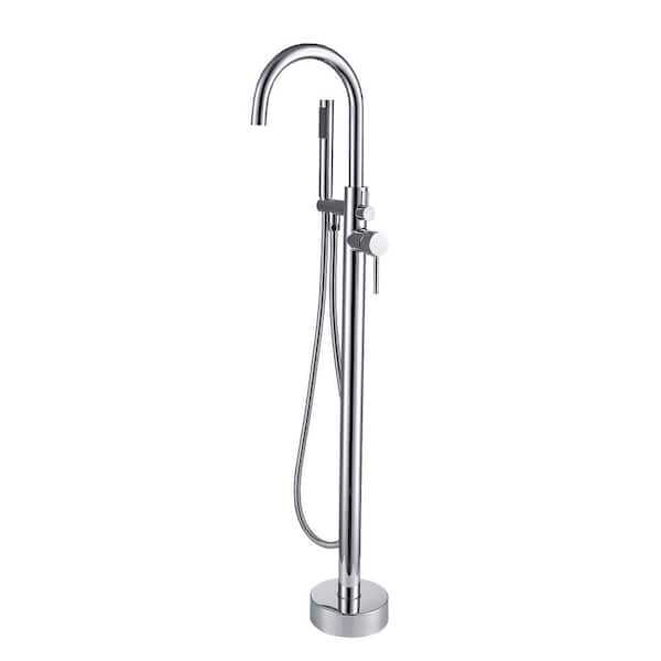 Staykiwi 2-Handle Freestanding Tub Faucet with Hand Shower in Chrome
