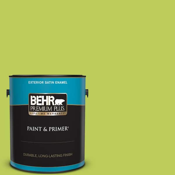 BEHR PREMIUM PLUS 1 gal. #410B-5 Hidden Meadow Satin Enamel Exterior Paint & Primer