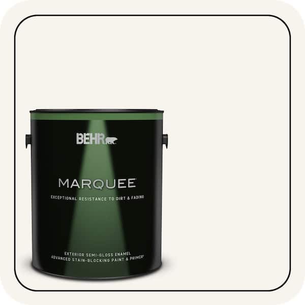 BEHR MARQUEE 1 gal. #PWN-10 Decorator White Semi-Gloss Enamel Exterior Paint & Primer