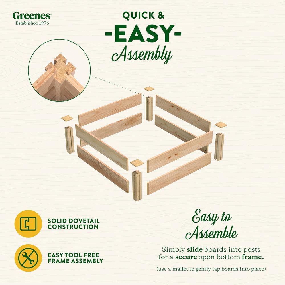 Natural Cedar Wood Outdoor Raised Garden Bed