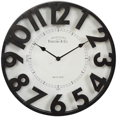 Plastic Brown Wall Clocks Clocks The Home Depot