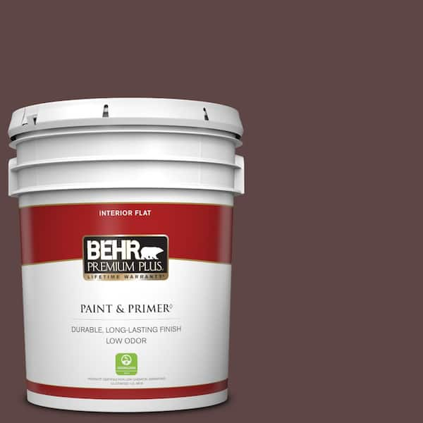 BEHR PREMIUM PLUS 5 gal. #140F-7 Embarcadero Flat Low Odor Interior Paint & Primer