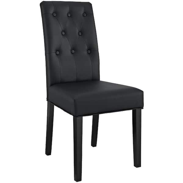 Confer Black Dining Vinyl Side Chair