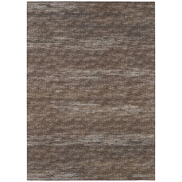 Addison Rugs Marston Brown 5 ft. x 7 ft. 6 in. Geometric Indoor/Outdoor Area Rug