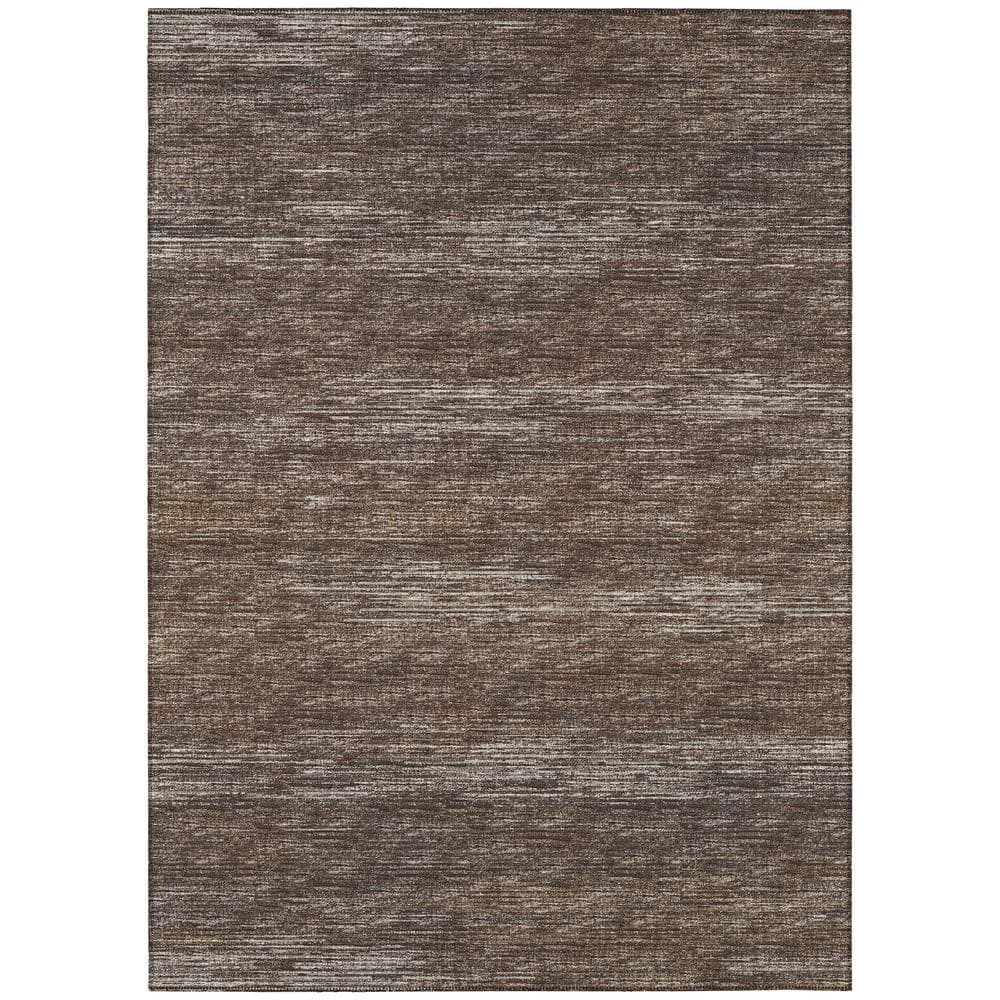 Marston Brown 9 ft. x 12 ft. Geometric Indoor/Outdoor Area Rug