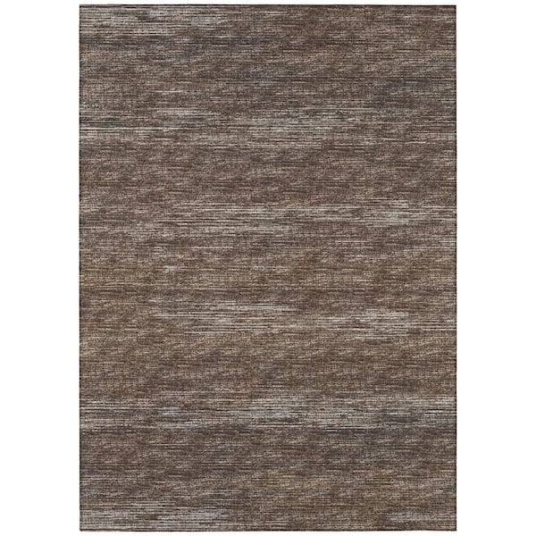 Addison Rugs Marston Brown 9 ft. x 12 ft. Geometric Indoor/Outdoor Area Rug