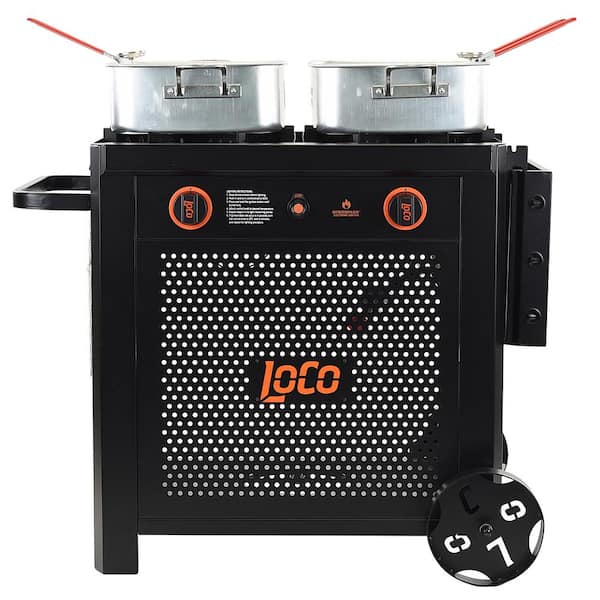 LOCO 15 qt. Dual Burner Fry Cart LCFC2 - The Home Depot