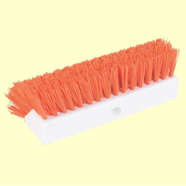 Carlisle Hi-Lo 10 in. Orange Polypropylene Scrub Brush (Case of 12)
