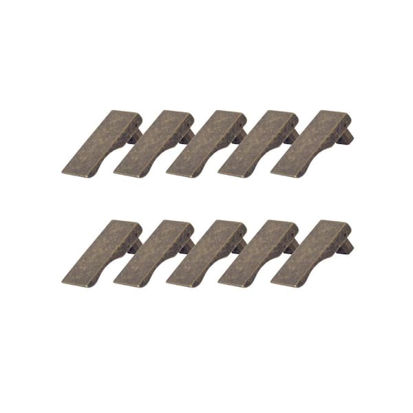 Design House Verge 1-3/10 in. Center-to-Center Antique Brass Cabinet Pull Value Pack (10-Pack)