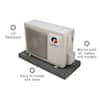 Diversitech E-Lite 18 in. x 38 in. x 3 in. Plastic Condenser Mounting Pad  for Ductless Mini Split Outdoor Units PADEL18383 - The Home Depot