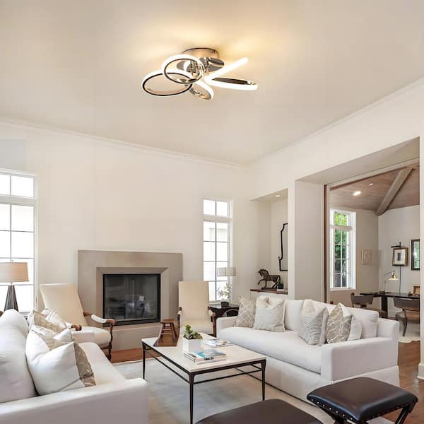 TOZING 19.4 in. Indoor Modern Smart Dimmable Geometric Circle