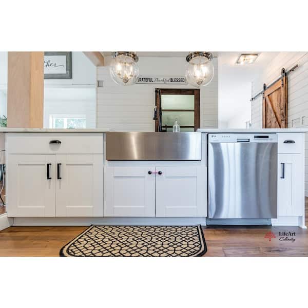 LIFEART CABINETRY Anchester Assembled 24 in. x 18 in. x 12 in. Wall Diagonal Cabinet with 1 Door in White