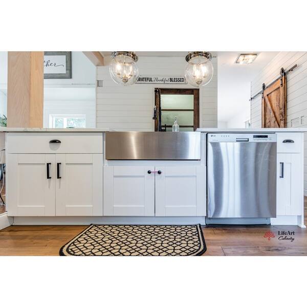 LIFEART CABINETRY Anchester Assembled 24 in. x 12 in. x 12 in. Wall Mullion Door Cabinet with 2-Doors in White