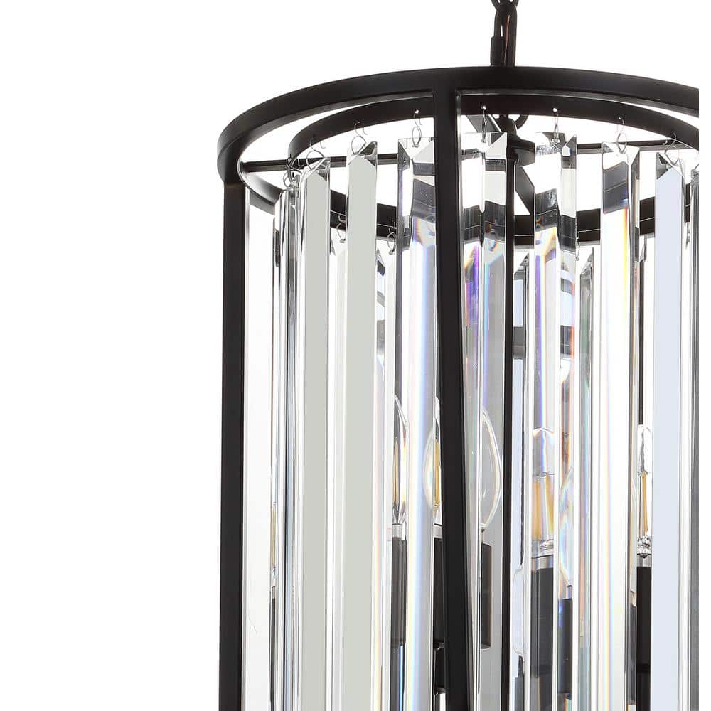 Bevin 16" Oil Rubbed Bronze Cylinder Crystal LED Pendant