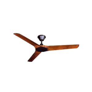 56 in. 6 fan speeds Indoor/Outdoor Ceiling Fan in Oil Rubbed Bronze with Koa Blades Abyss