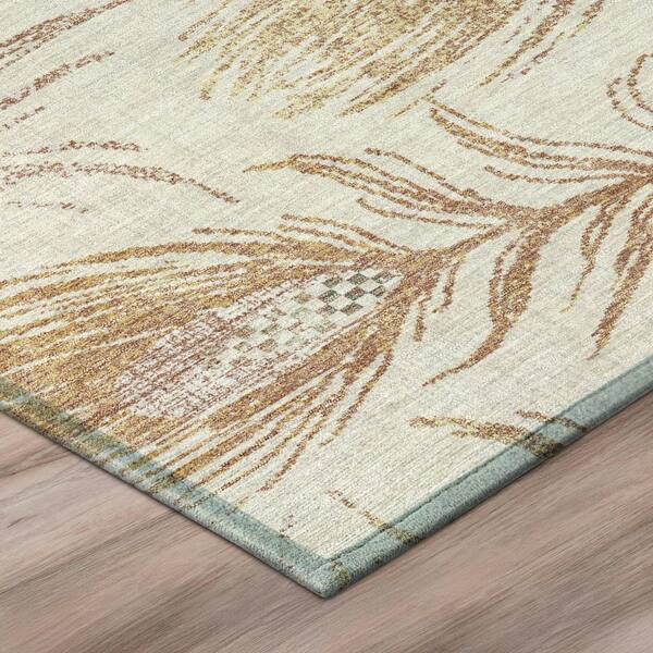 Chantille Machine Washable Indoor/Outdoor Abstract ACN3147 Cream 5 ft. x 7 ft. 6 in. Area Rug