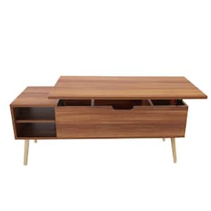 Rose Wood Outdoor Coffee Table with Large Storage Space and can be Raised