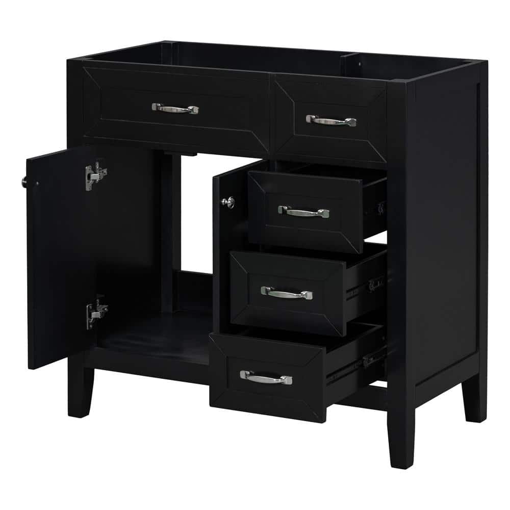 35.5 in. W x 17.7 in. D x 35 in. H Solid Frame and MDF Board Bath Vanity Ca