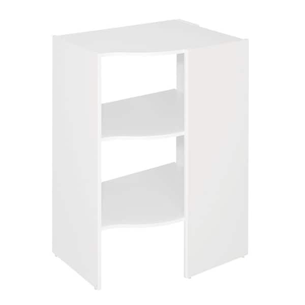 Selectives 29 in. W White Corner Base Organizer for Wood Closet System