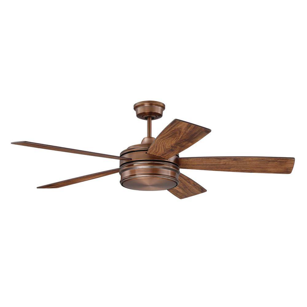 Braxton 52'' Copper Ceiling Fan with LED Light and Remote