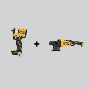 ATOMIC 20-Volt MAX Cordless Brushless 3/8 in. Impact Wrench and 5 in. Variable Speed Random Orbit Polisher (Tools-Only)