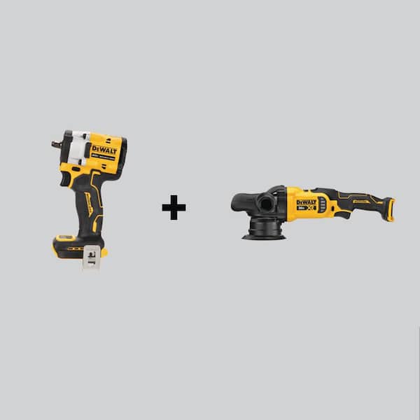 DEWALT ATOMIC 20-Volt MAX Cordless Brushless 3/8 in. Impact Wrench and 5 in. Variable Speed Random Orbit Polisher (Tools-Only)