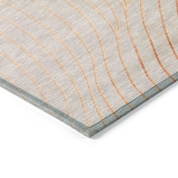 Chantille Machine Washable Indoor/Outdoor Abstract ACN2107 Copper 8 ft. x 10 ft. Area Rug