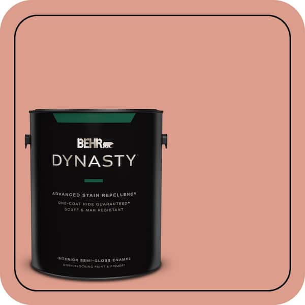 BEHR DYNASTY 1 gal. #210D-4 Medium Terracotta Semi-Gloss Enamel Interior Stain-Blocking Paint & Primer