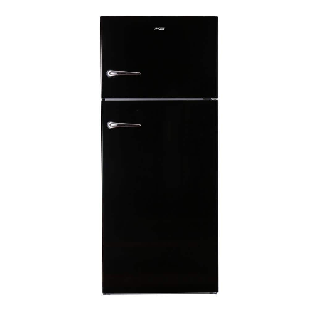 ConServ 30 in. RETRO Refrigerator 18cf Top Mount w/AUTOMATIC ICE MAKER 110V Handle in Black