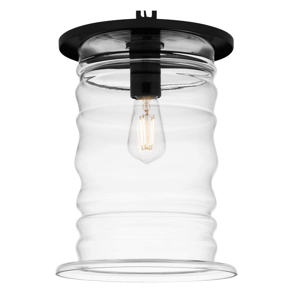 Noland Matte Black Glass Mini Pendant Light