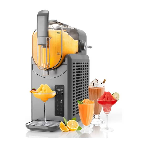 88 oz. Gray Slushie Snow Cone Machine with Flashfreezing Technology 5 Preset Settings and Child-Lock (No Ice Needed)